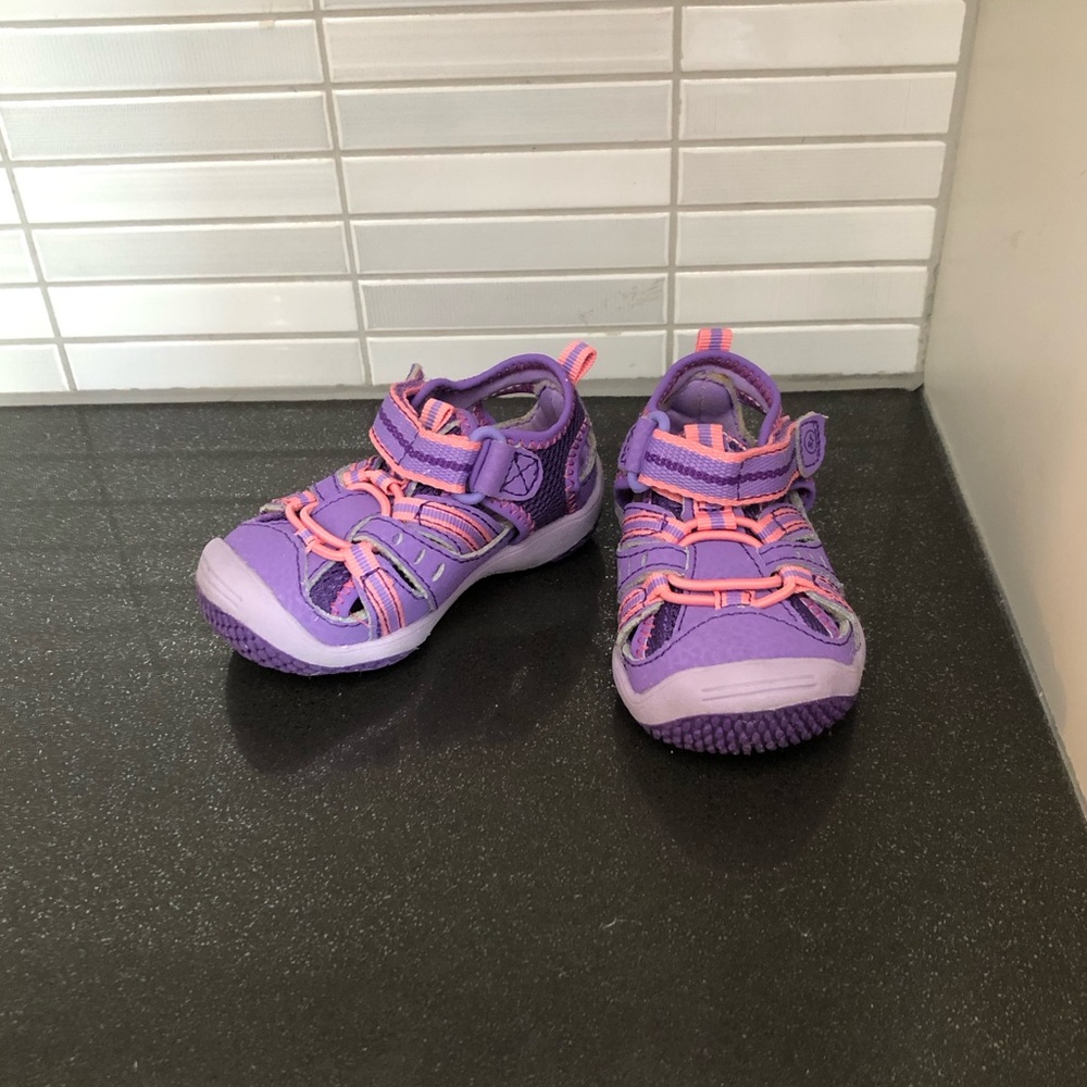 Stride Rite blue and pink kids sandals